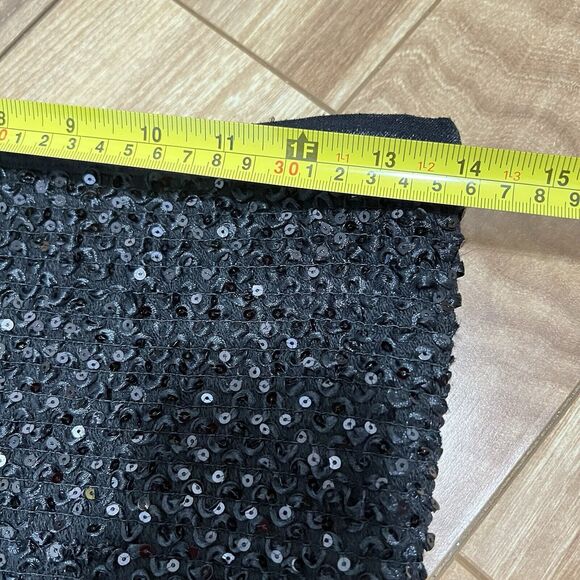 Beulah Style Sequin Mini Dress Size M / L Black Strapless Retro Y2k Glam Party - Picture 4 of 7